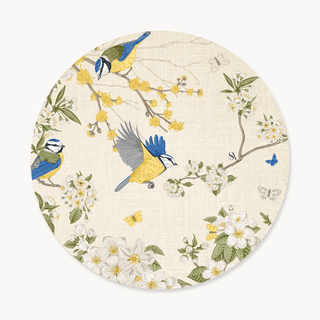 Blue Bird Charger Plate Covers - Set of 4
