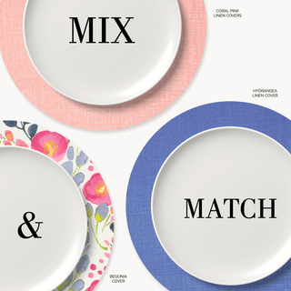 Hydrangea Charger Plate Covers - Set of 4