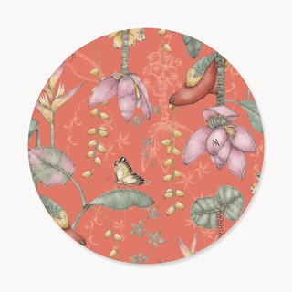 Salmon Exotic Charger Plate Covers - Set of 4