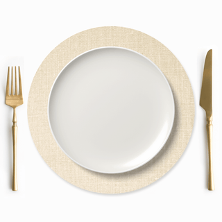 Sandy Beige Charger Plate Covers - Set of 4