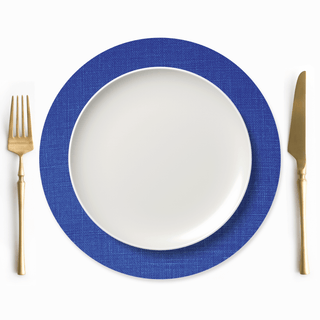 Bright Blue Charger Plate Covers - Set of 4